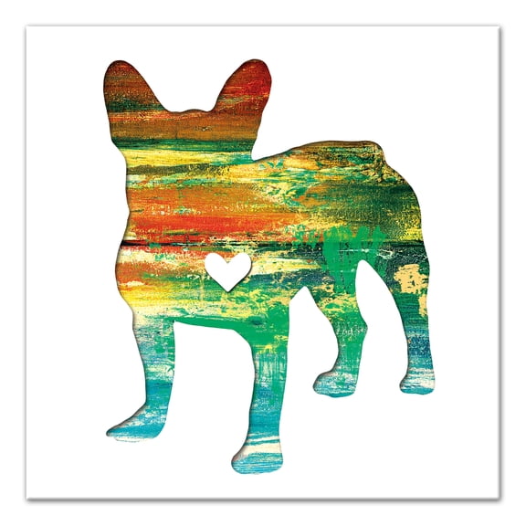 Creative Products Paint Silhouette Frenchie 12 x 12 Canvas Wall Art