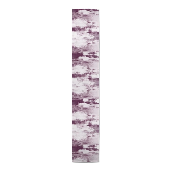 Creative Products Painted Abstract Burgundy 16x90 Poly Twill Table Runner