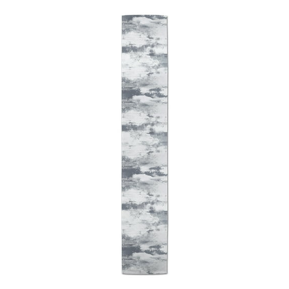 Creative Products Painted Abstract Gray 16x90 Poly Twill Table Runner