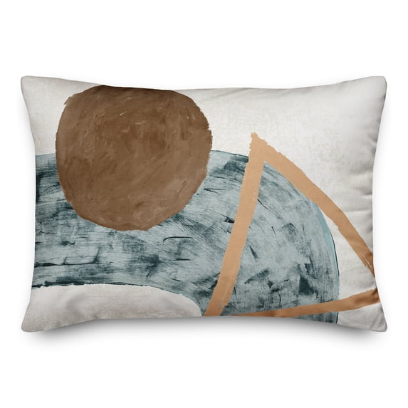 Creative Products Painted Abstract Shapes 14x20 Spun Poly Pillow