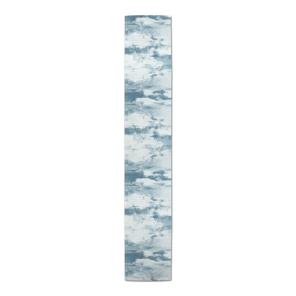 Creative Products Painted Abstract Sky Blue 16x90 Poly Twill Table Runner