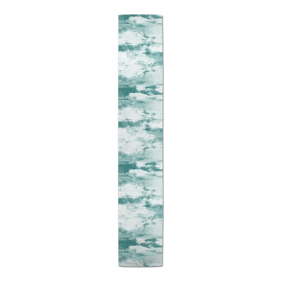 Creative Products Painted Abstract Teal 16x72 Poly Twill Table Runner