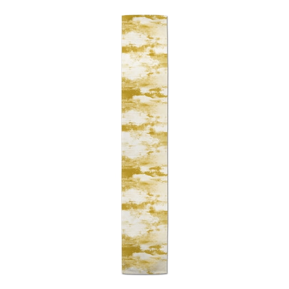Creative Products Painted Abstract Yellow 16x90 Poly Twill Table Runner