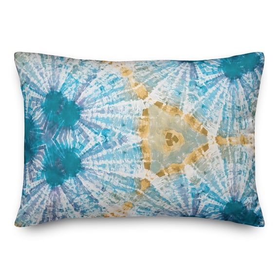 Creative Products Painted Blue and Yellow Pattern 14x20 Indoor / Outdoor Pillow