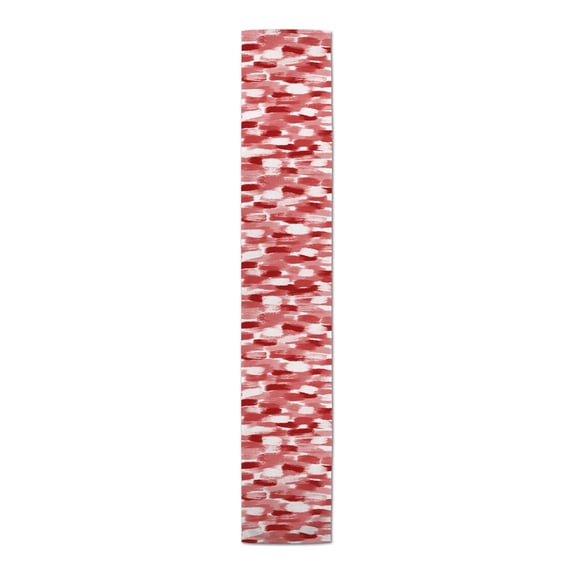 Creative Products Painted Brush Strokes Red 16x90 Poly Twill Table Runner