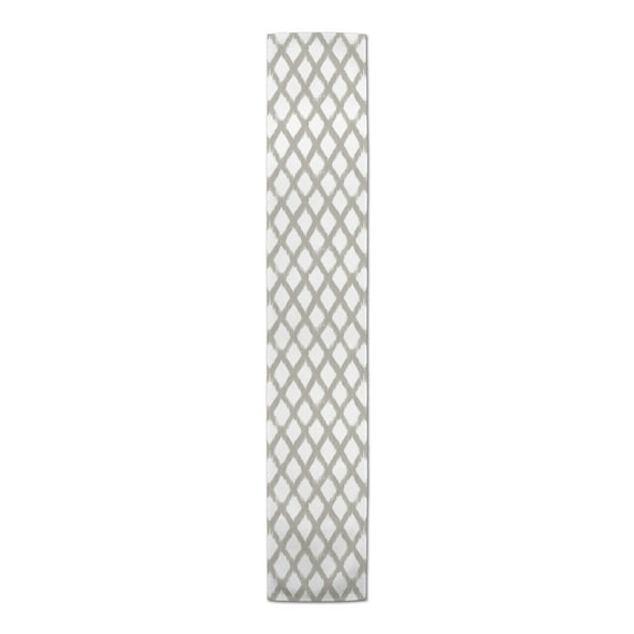 Creative Products Painted Diamond Pattern Khaki 16x90 Poly Twill Table Runner