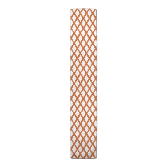 Creative Products Painted Diamond Pattern Orange 16x72 Poly Twill Table Runner