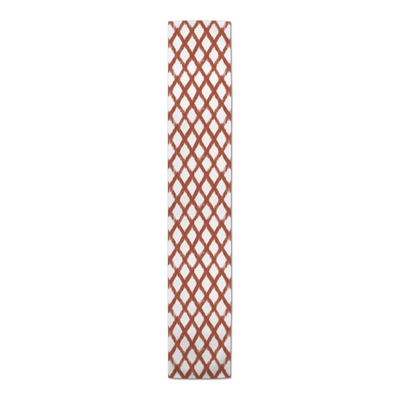 Creative Products Painted Diamond Pattern Rust 16x90 Poly Twill Table Runner