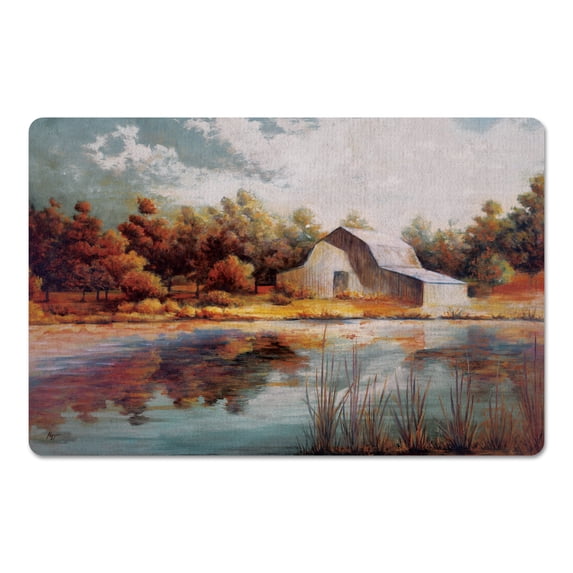 Creative Products Painted Lake Barn 27x18 Floor Mat