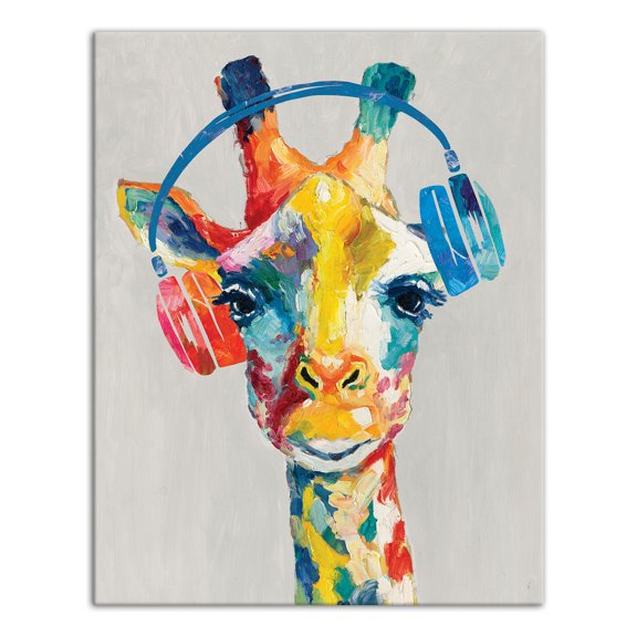 Creative Products Painted Musical Giraffe 11x14 Canvas Wall Art