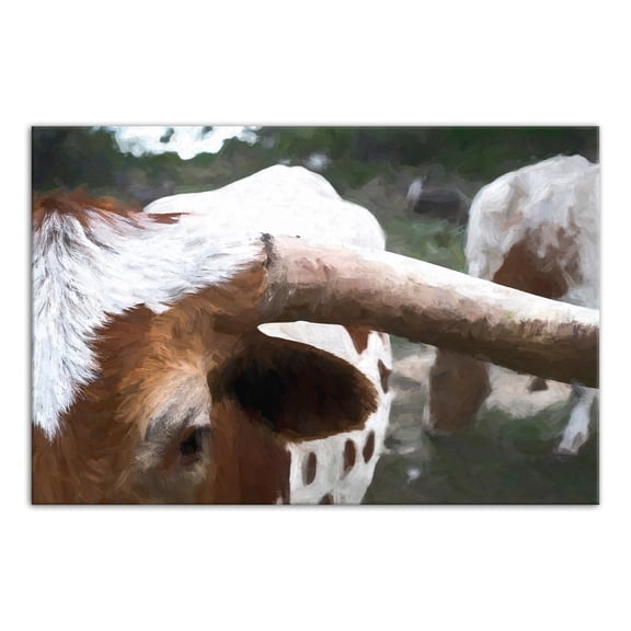 Creative Products Painted Steer 30x20 Canvas Wall Art