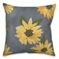 thumbnail image 1 of Creative Products Painted Sunflower Blue 20 x 20 Indoor / Outdoor Pillow, 1 of 3