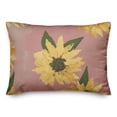 thumbnail image 1 of Creative Products Painted Sunflower Pink 14 x 20 Indoor / Outdoor Pillow, 1 of 3