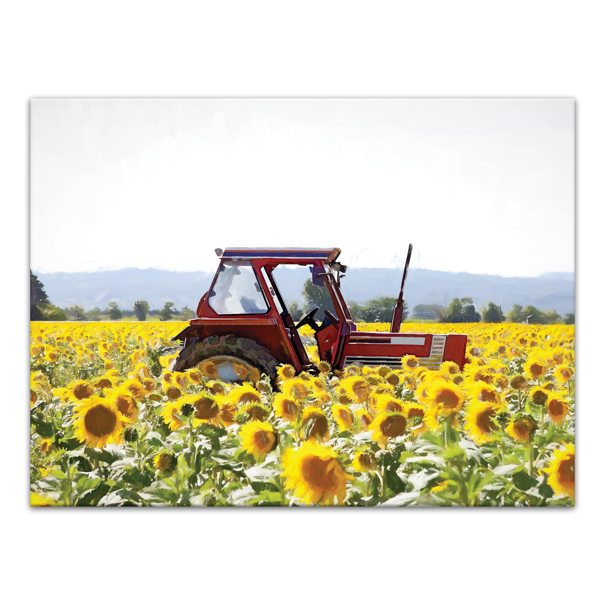 Creative Products Painted Sunflower Tractor 18x24 Canvas Wall Art ...