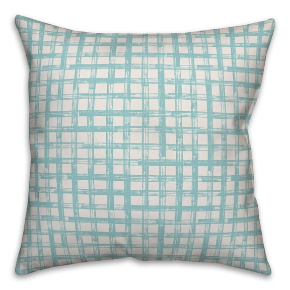Creative Products Painterly Plaid 18x18 Spun Poly Pillow