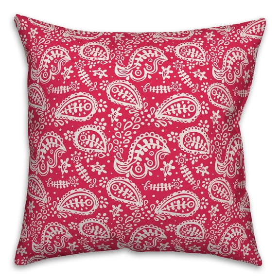 Creative Products Paisley Pattern Pink 16x16 Indoor / Outdoor Pillow