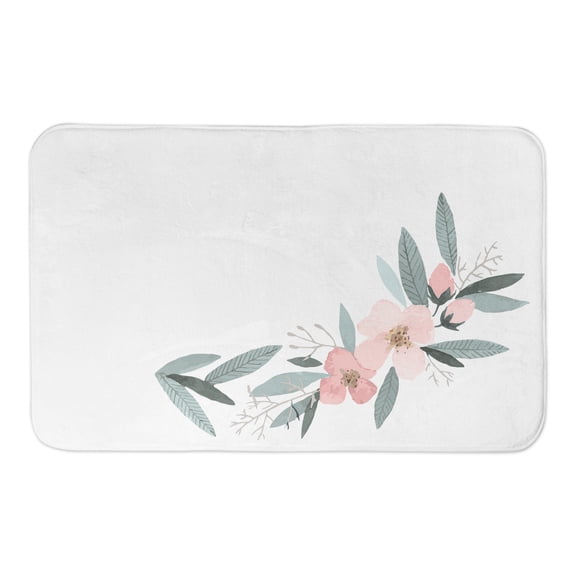 Creative Products Pale Floral Branch 34x21 Bath Mat