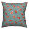 thumbnail image 1 of Creative Products Palm Pattern in Red and Blue 16x16 Spun Poly Pillow, 1 of 2