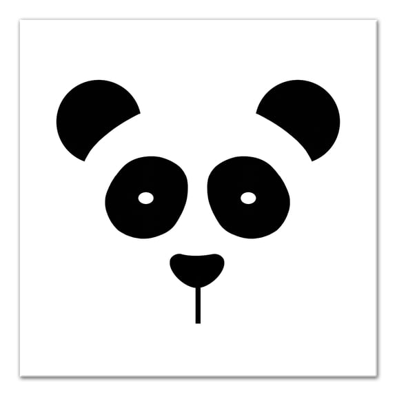 Creative Products Panda Face 24x24 Canvas Wall Art
