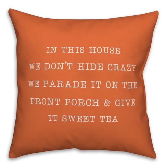 Creative Products Parade Crazy Orange 16x16 Indoor / Outdoor Pillow