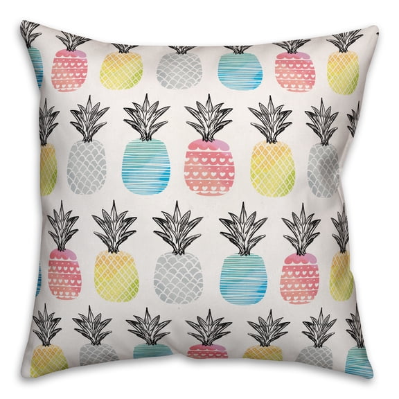 Creative Products Party Pineapples 18x18 Spun Poly Pillow