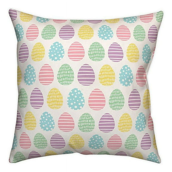 Creative Products Pastel Egg Pattern 18x18 Spun Poly Pillow