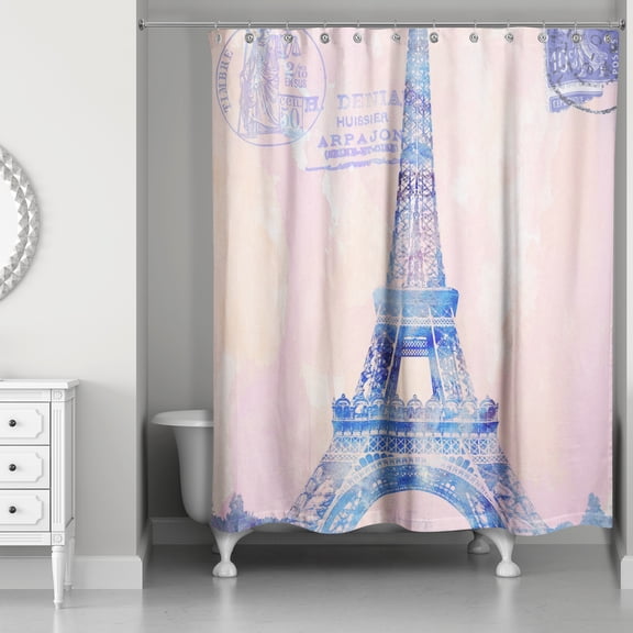 Creative Products Pastel Paris 71x74 Shower Curtain