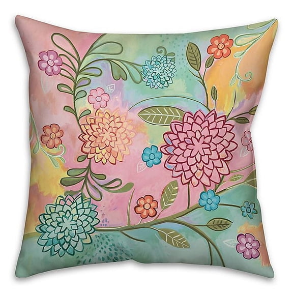Creative Products Pastel Patchwork Spun Polyester Throw Pillow - 18x18