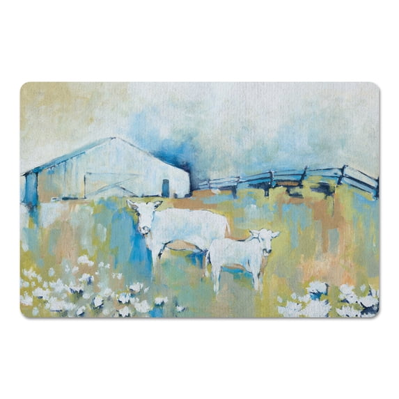 Creative Products Pastel Watecolor Barn 27x18 Floor Mat