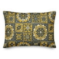 thumbnail image 1 of Creative Products Patchwork Mandala in Yellow and Gray 14x20 Spun Poly Pillow, 1 of 2