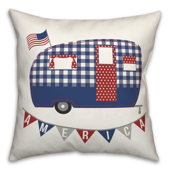 Creative Products Patriotic Camper 18 x 18 Indoor / Outdoor Pillow