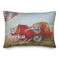 thumbnail image 1 of Creative Products Patriotic Truck 14 x 20 Spun Poly Pillow, 1 of 3