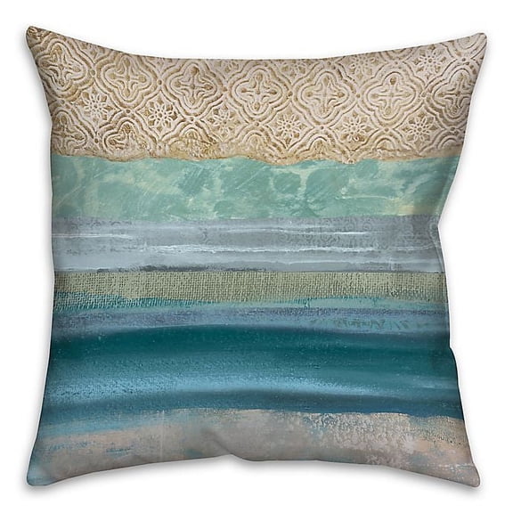 Creative Products Pattern Band Waves Spun Polyester Throw Pillow - 18x18