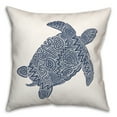 thumbnail image 1 of Creative Products Patterned Sea Turtle Navy 18x18 Spun Poly Pillow, 1 of 3