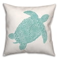thumbnail image 1 of Creative Products Patterned Sea Turtle Teal 18x18 Spun Poly Pillow, 1 of 3