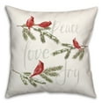 thumbnail image 1 of Creative Products Peace Love Joy 2 18 x 18 Spun Poly Pillow, 1 of 3