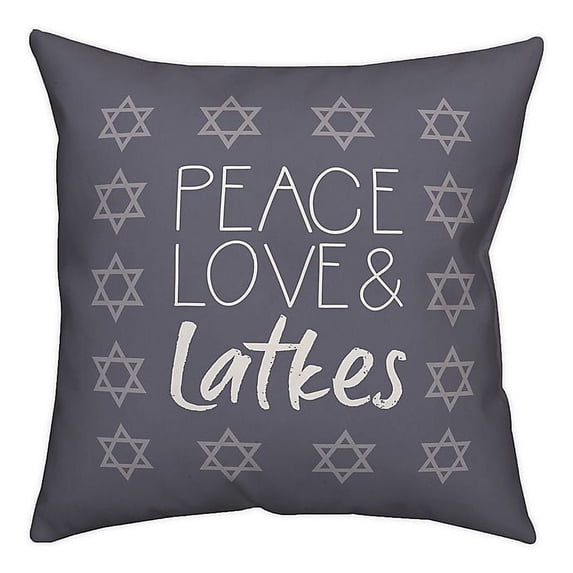 Creative Products Peace Love Latkes 18x18 Spun Poly Pillow