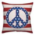 thumbnail image 1 of Creative Products Peace Sign Stars and Stripes 16x16 Indoor / Outdoor Pillow, 1 of 2