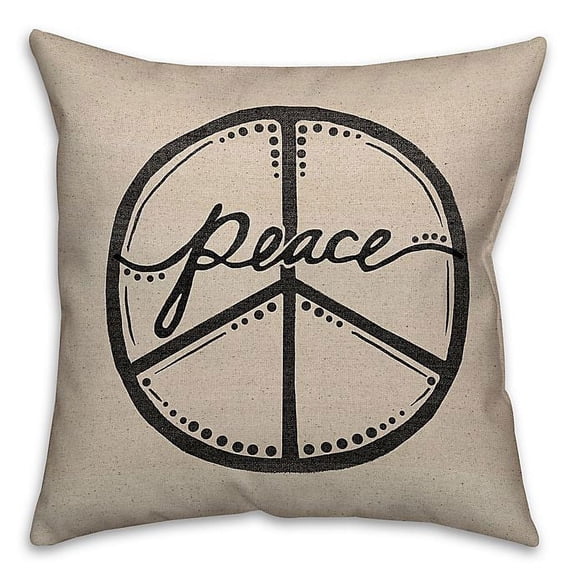 Creative Products Peace Spun Polyester Throw Pillow - 16x16
