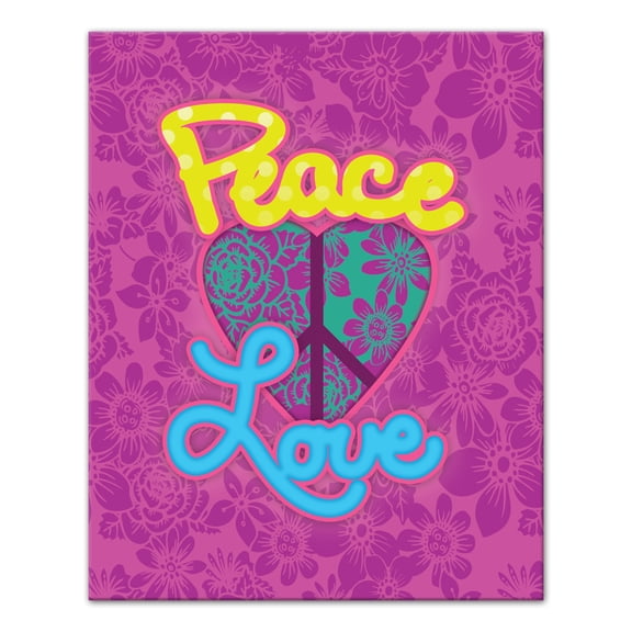Creative Products Peace and Love 16x20 Canvas Wall Art
