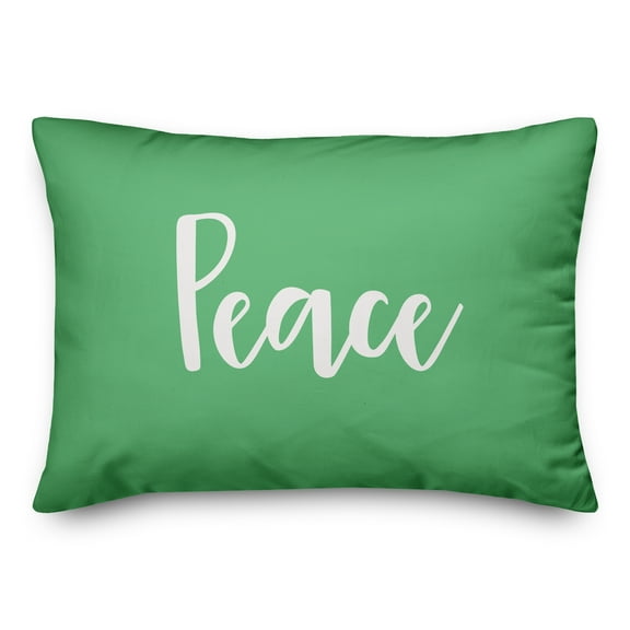 Creative Products Peace in Light Green 14x20 Spun Poly Pillow