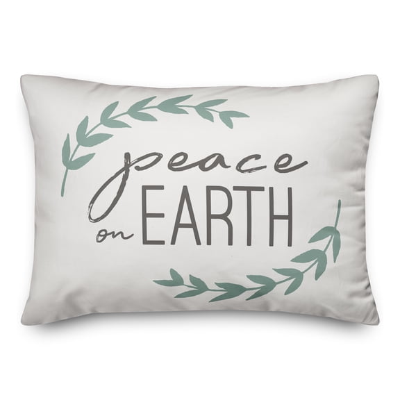 Creative Products Peace on Earth 14x20 Spun Poly Pillow