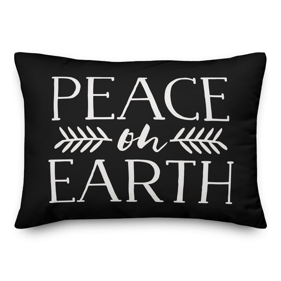 Creative Products Peace on Earth 14x20 Spun Poly Pillow
