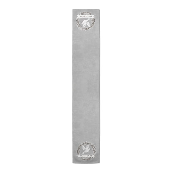 Creative Products Peace on Earth Dove 16x72 Poly Twill Table Runner
