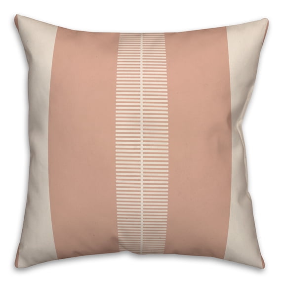 Creative Products Peach Stripes Pillow 18 x 18 Spun Poly Pillow