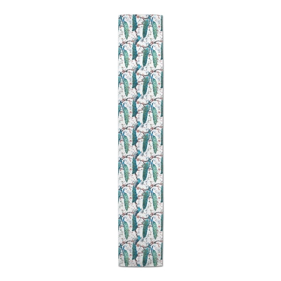 Creative Products Peacock In Floral Branches 4 16 x 72 Poly Twill Table Runner