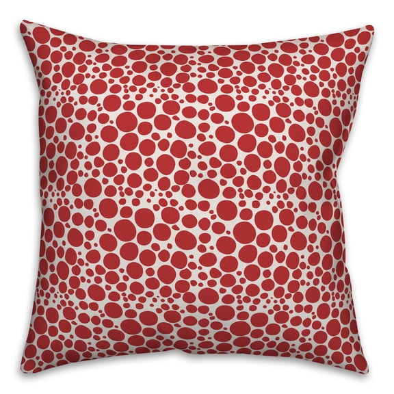 Creative Products Pebbles in Red 16x16 Spun Poly Pillow