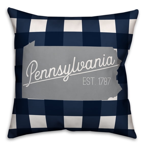 Creative Products Pennsylvania Buffalo Check 18x18 Spun Poly Pillow