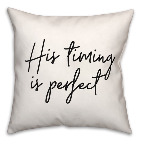 Creative Products Perfect Timing 18x18 Spun Poly Pillow