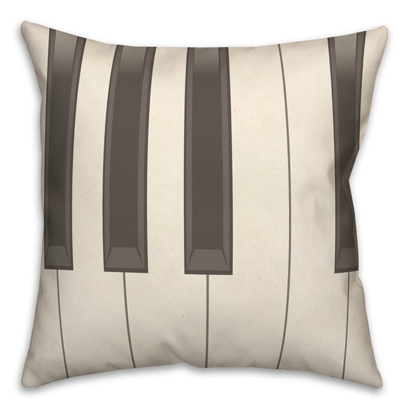 Creative Products Piano Keys 18 x 18 Spun Poly Pillow
